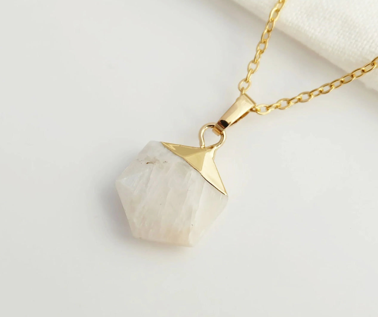 Moonstone Gold Necklace