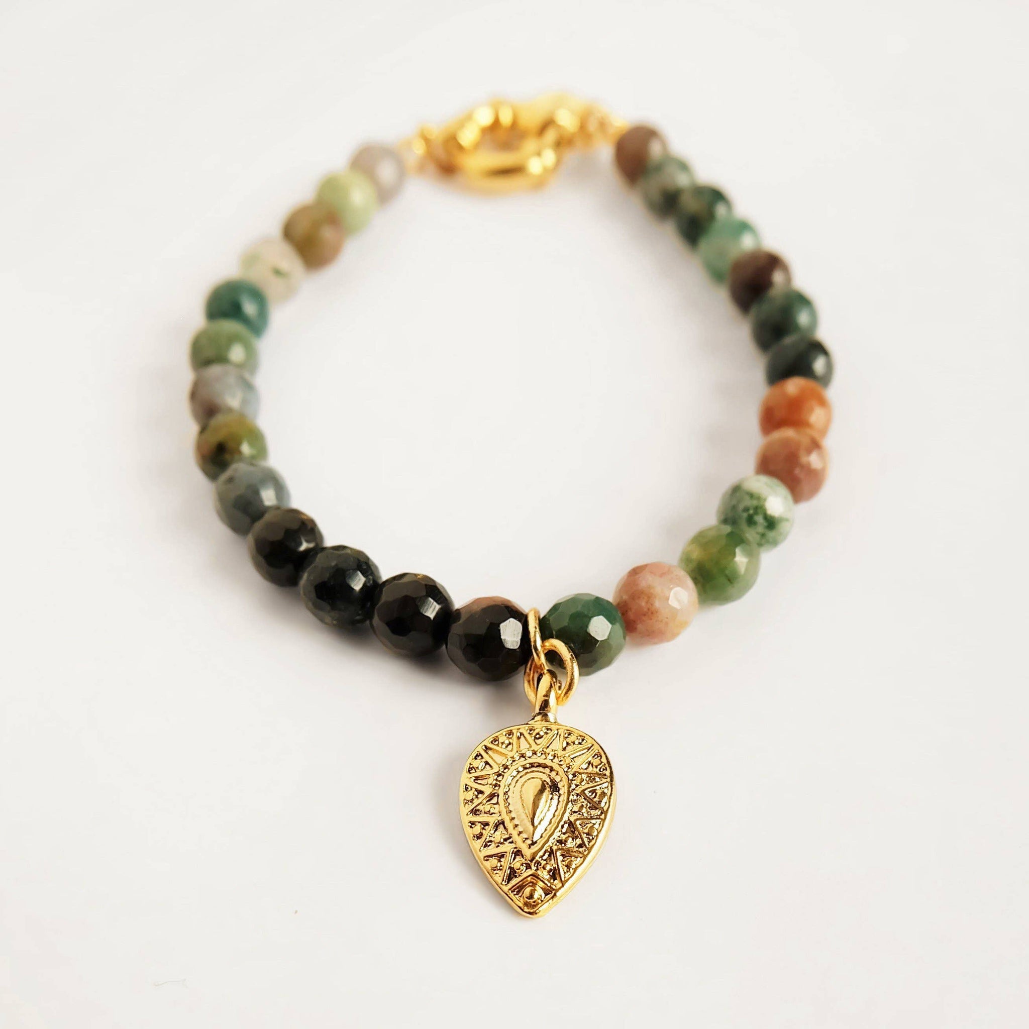 Boho Gemstone Beaded Bracelet