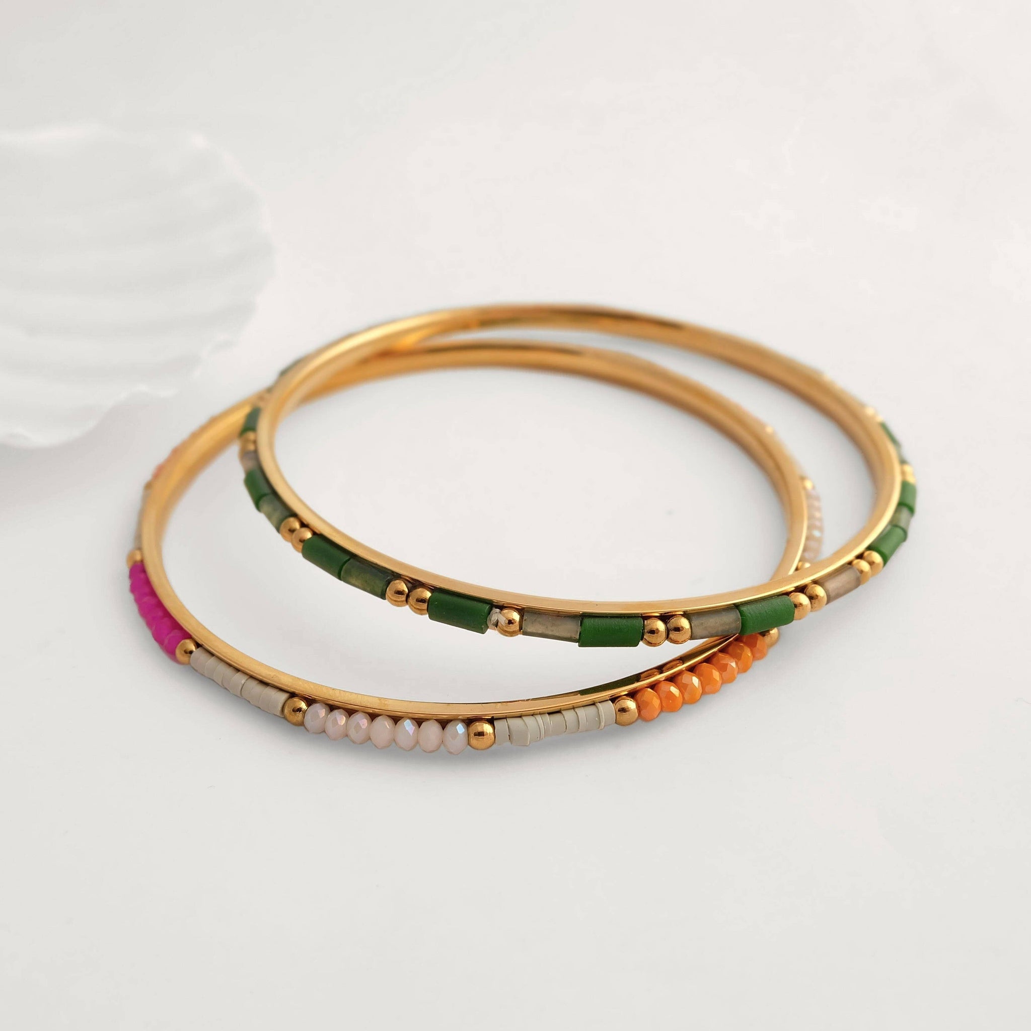 Gemstone Beaded Bangle