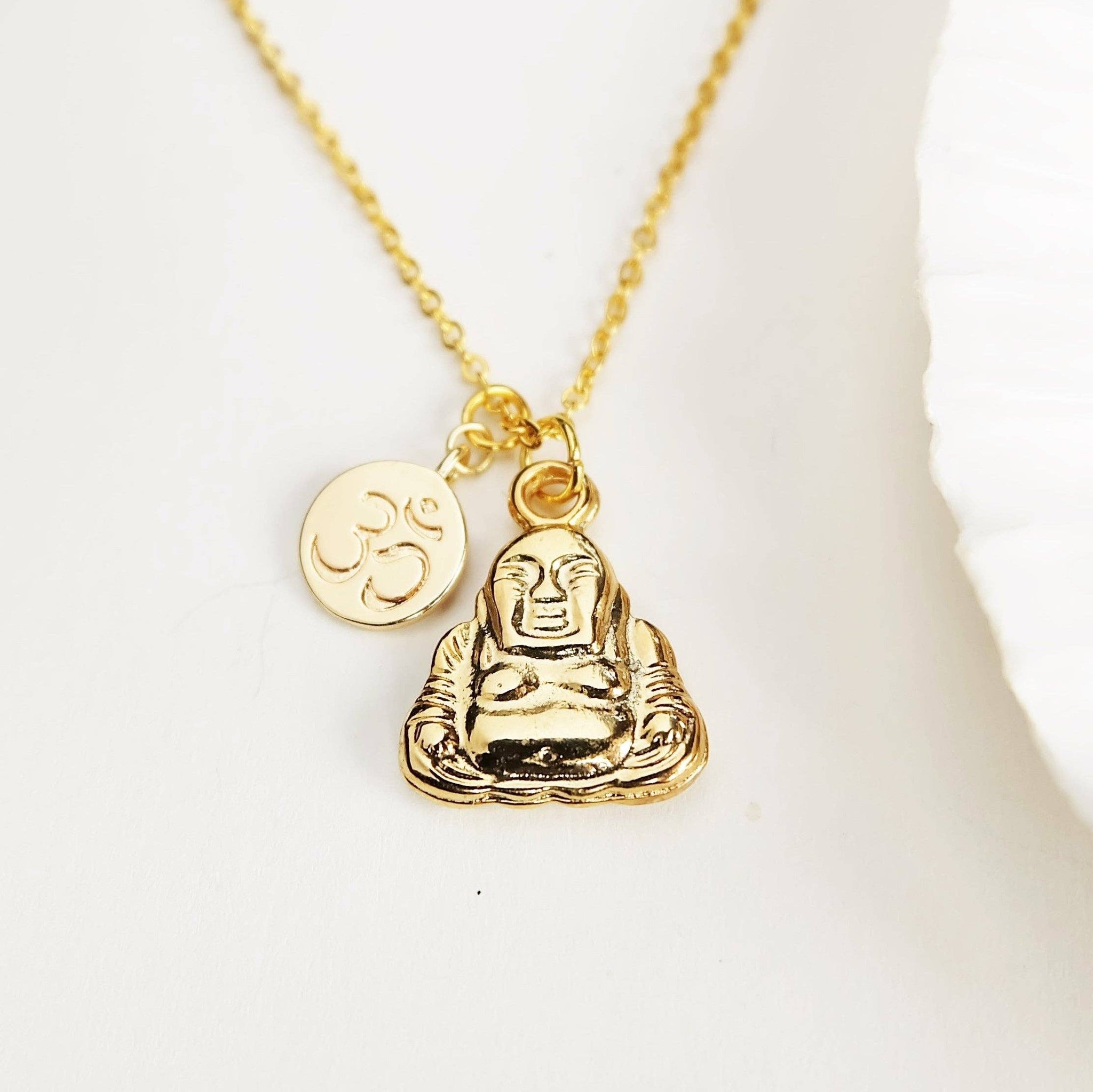 Buddha Om Charm Necklace