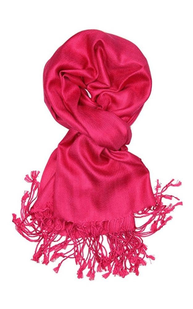 One Piece Hot Pink Color Fashion Pashmina Shawl Scarf