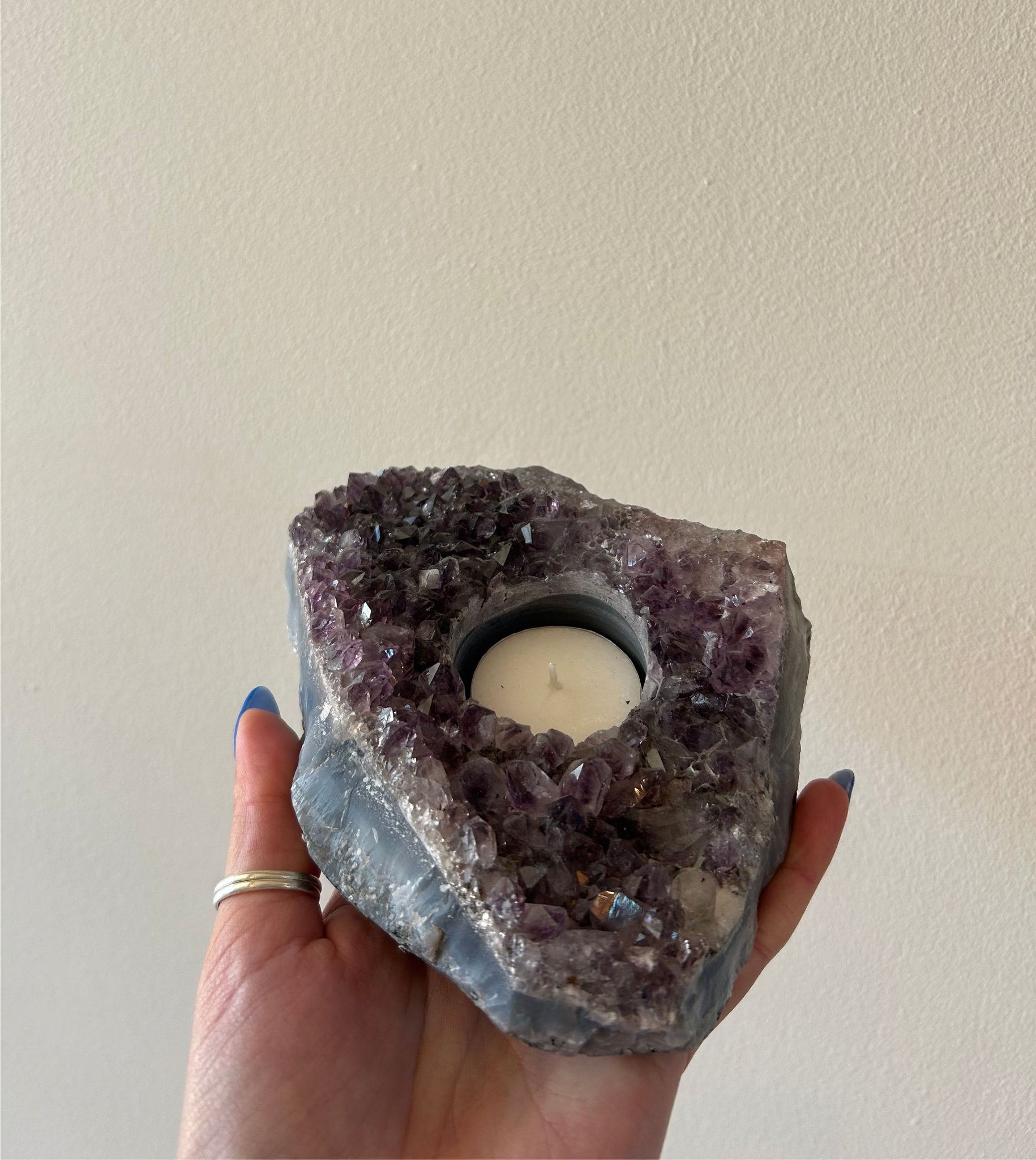 Amethyst Tea Light Holder