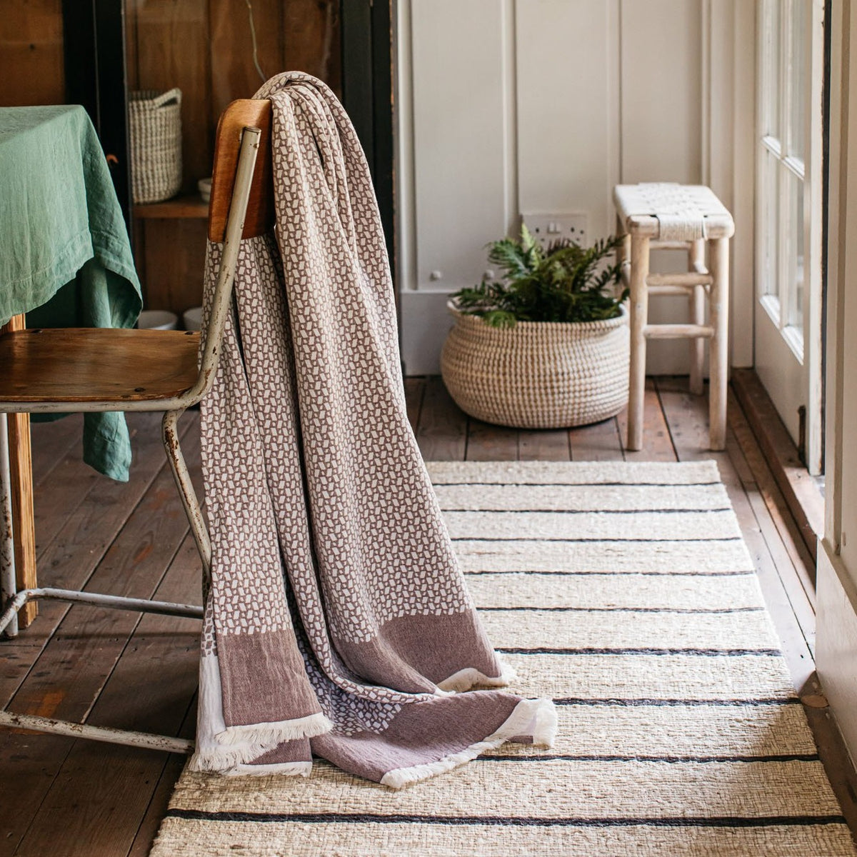 Stripe Jute Floor Runner - Native Self