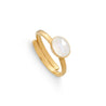 Atomic Mini Rainbow Moonstone Gold Ring - Native Self