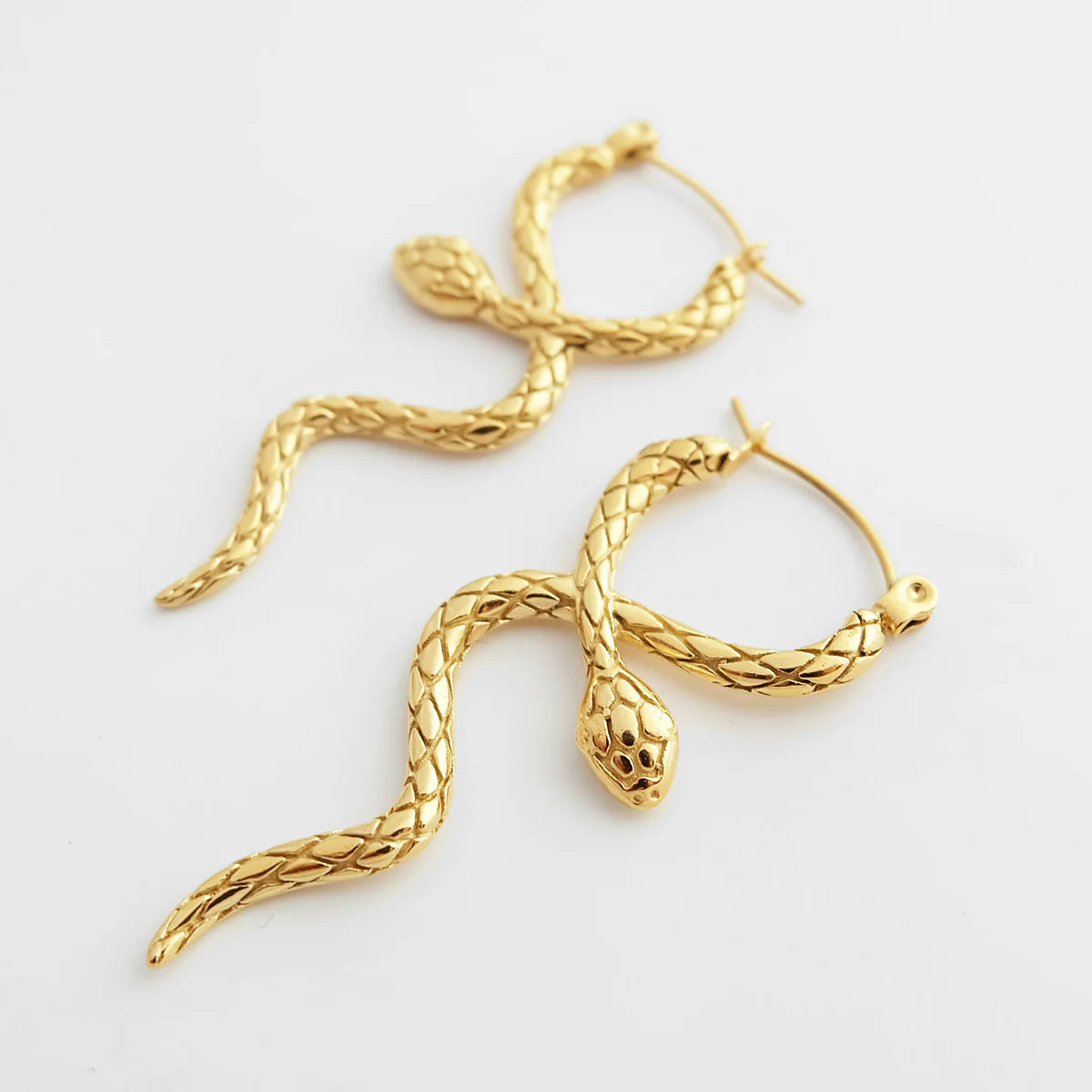 Snake hoops earrings