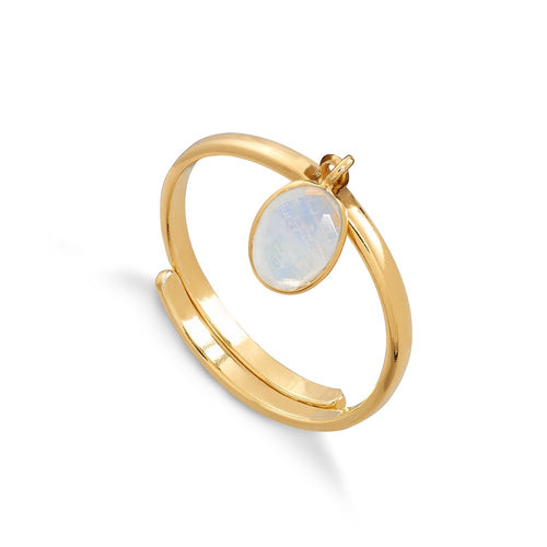 Rio Rainbow Moonstone Gold Ring