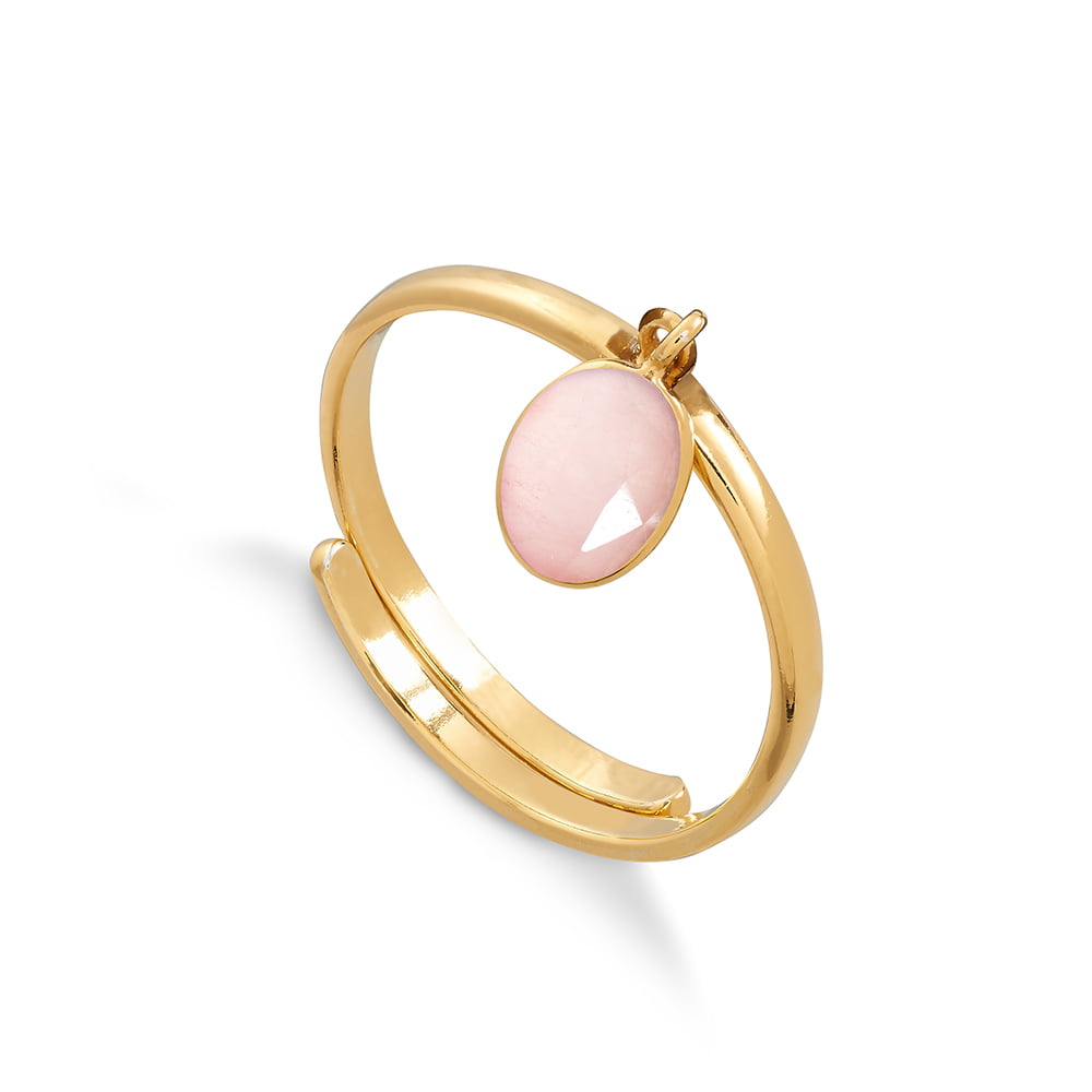 Rio Rose Quartz Gold Ring - Native Self