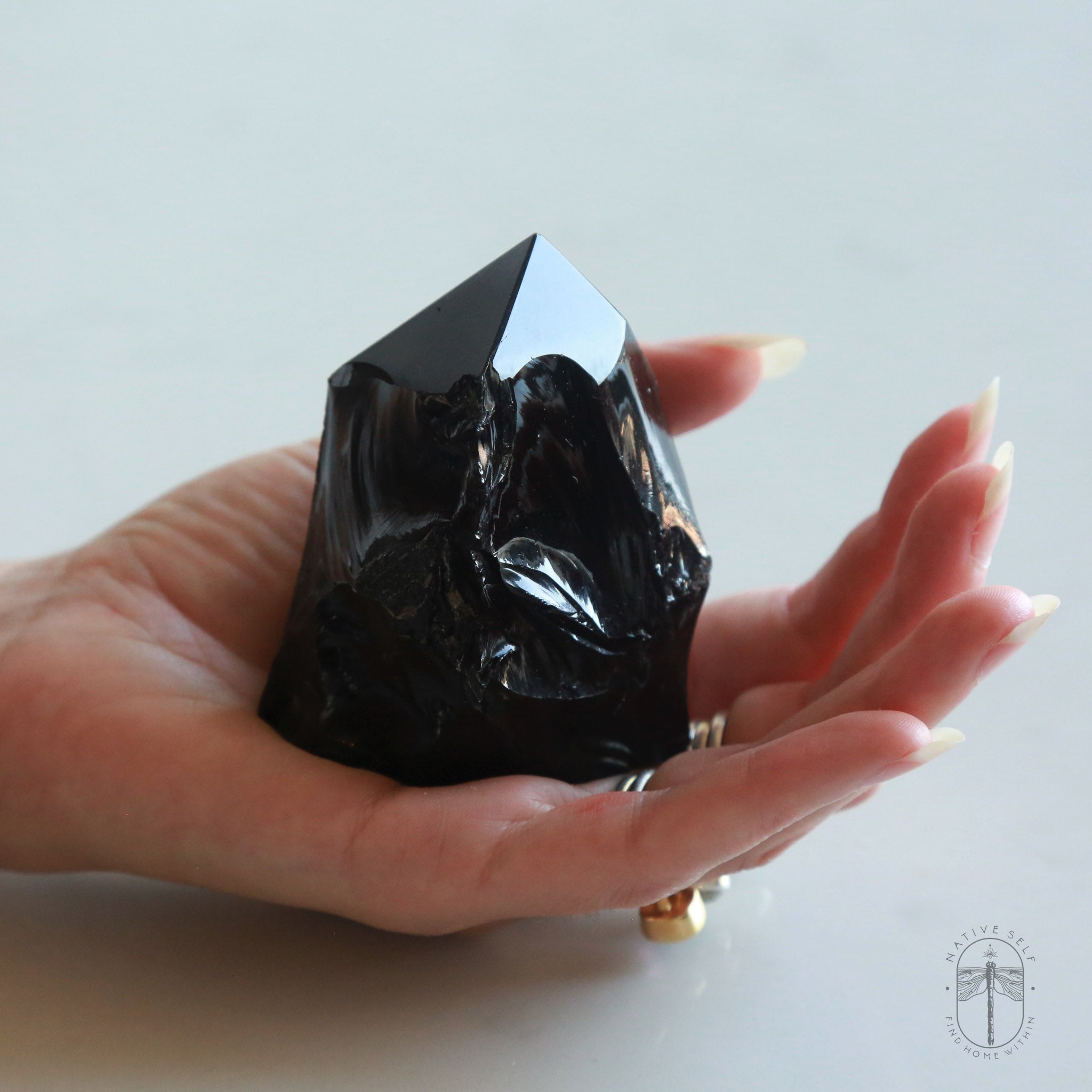 Black Obsidian Raw Points - Native Self