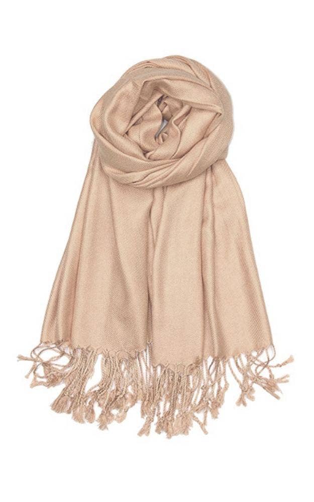 One Piece Beige Color Fashion Pashmina Shawl Scarf