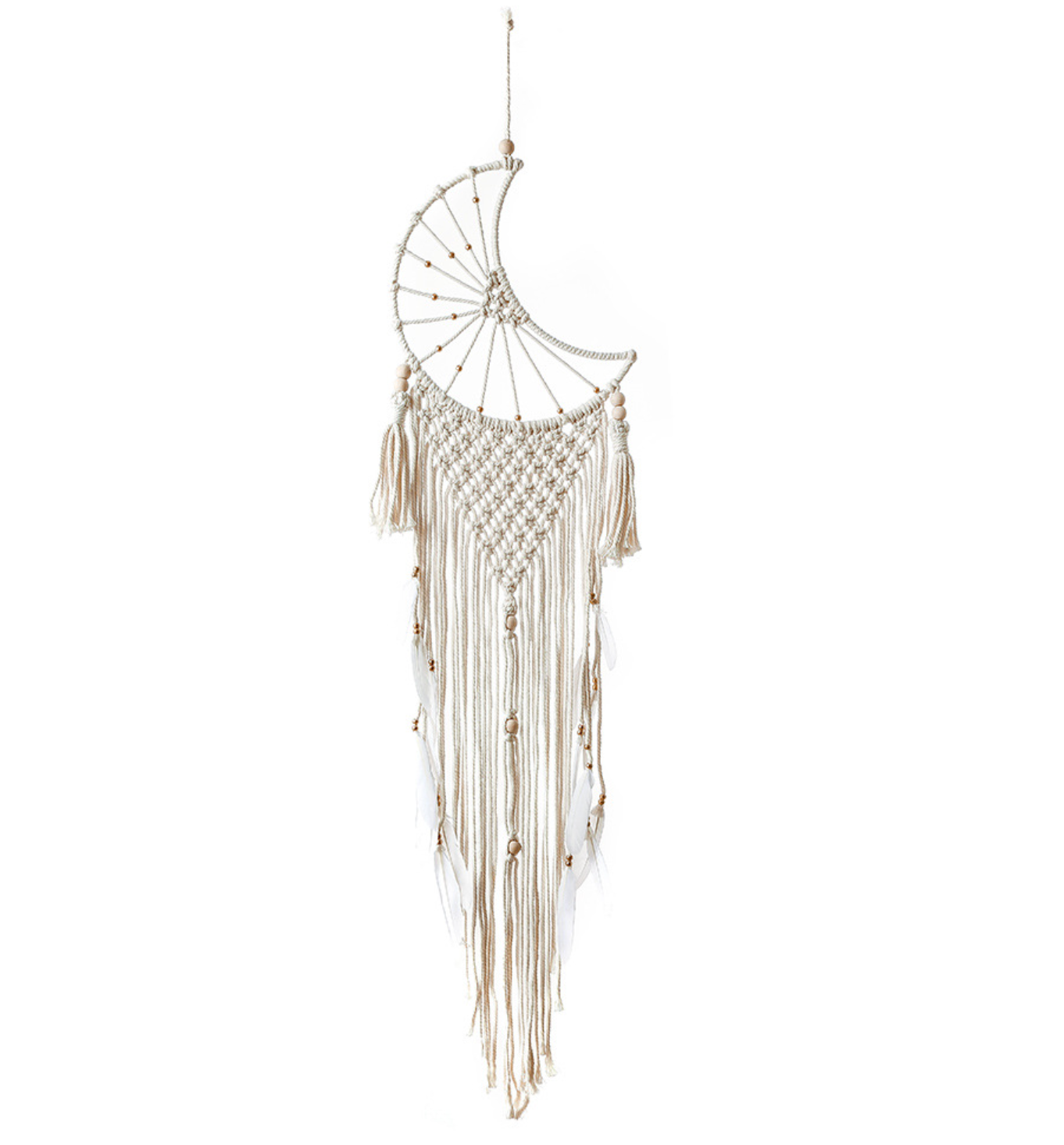 Moon Macrame Wall Hanging  Dreamcatcher